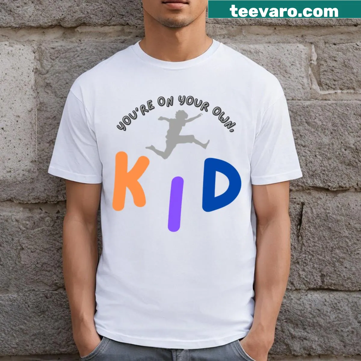Motivational T-shirt with inspiring quote design — on a men's t-shirt