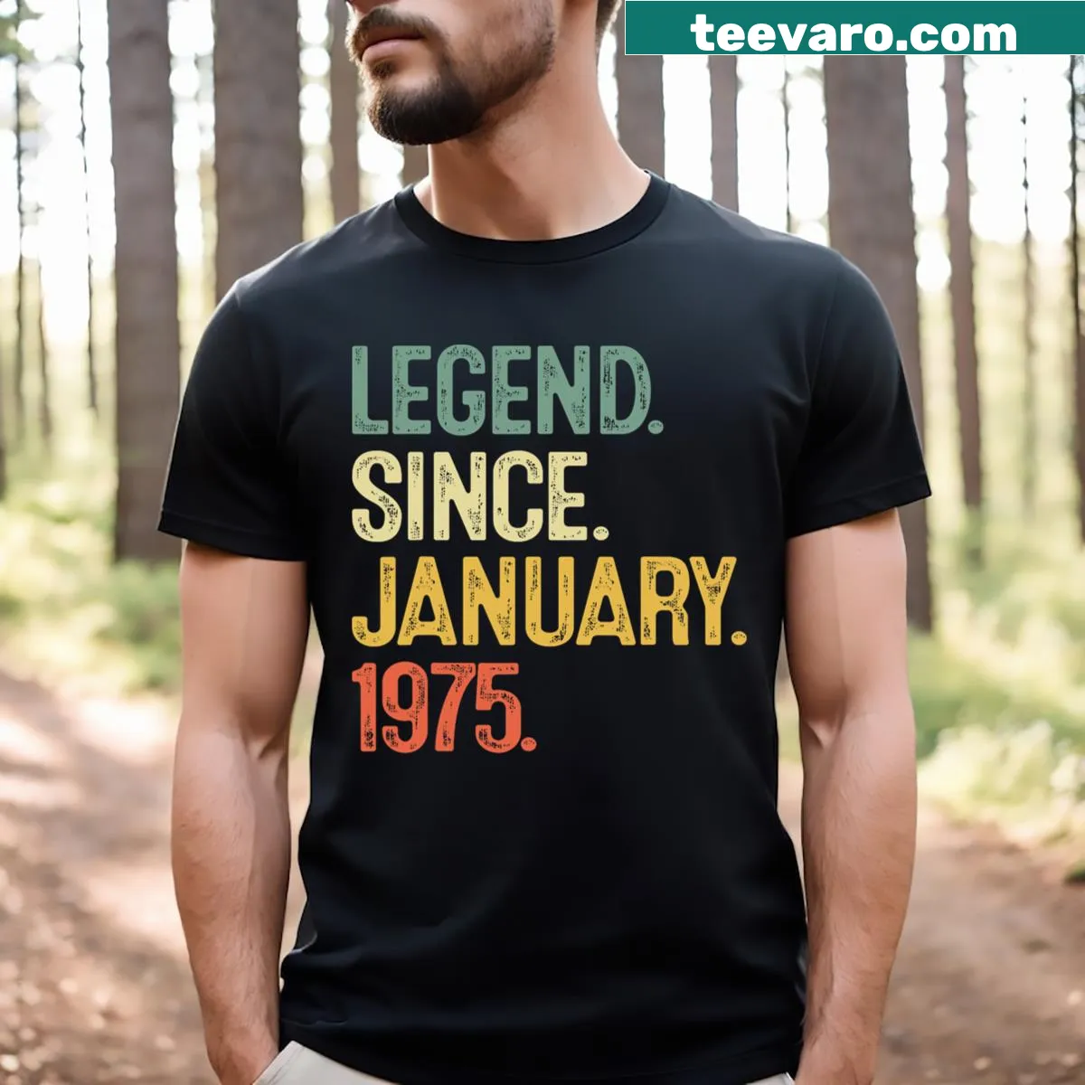 Legend T-shirt for 50th birthday celebration, honoring a dad's milestone — on a men's t-shirt