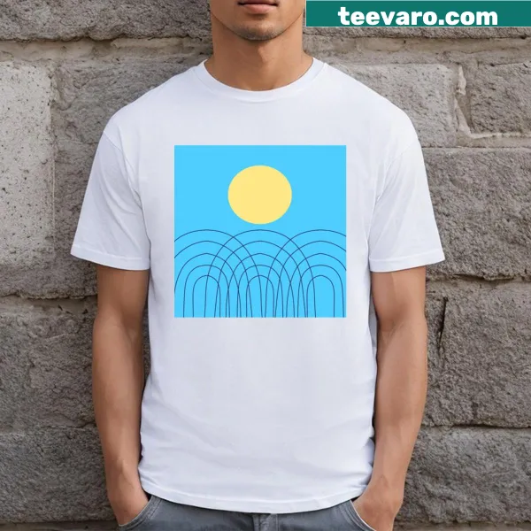 Abstract design of a blue circle with overlapping lines