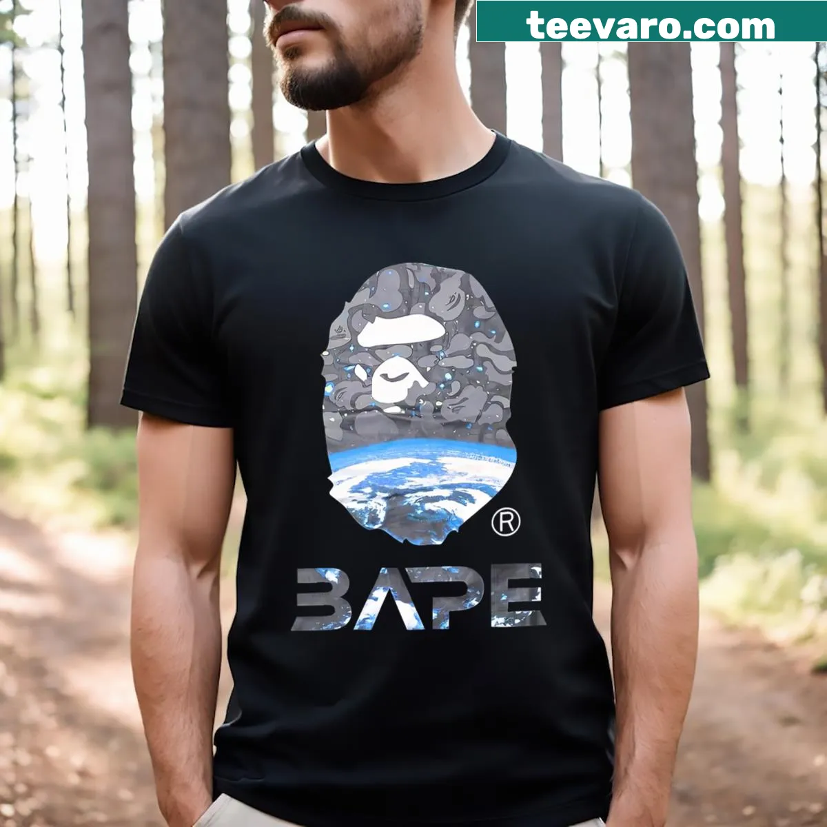 Whimsical Big Ape T-shirt for Mid Autumn Festival — on a men's t-shirt