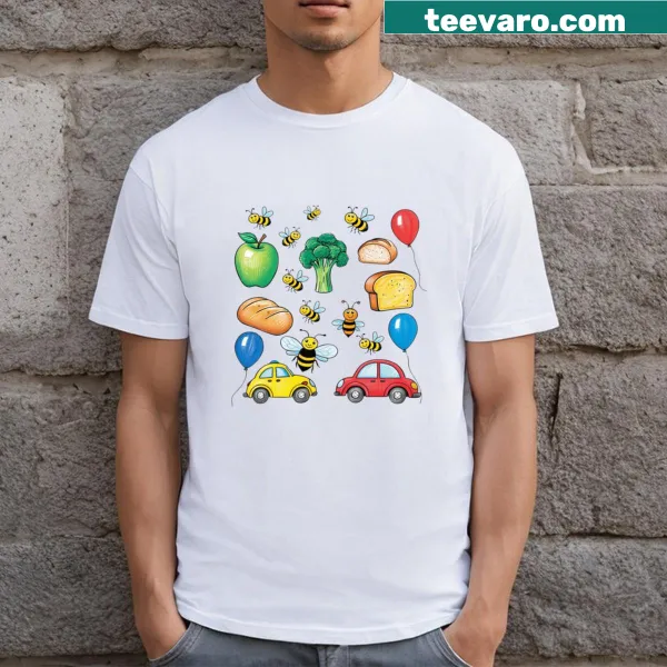 Cartoon pattern design on a children's T-shirt