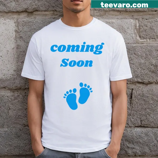 Coming Soon Baby Boy t-shirt announcing future arrival