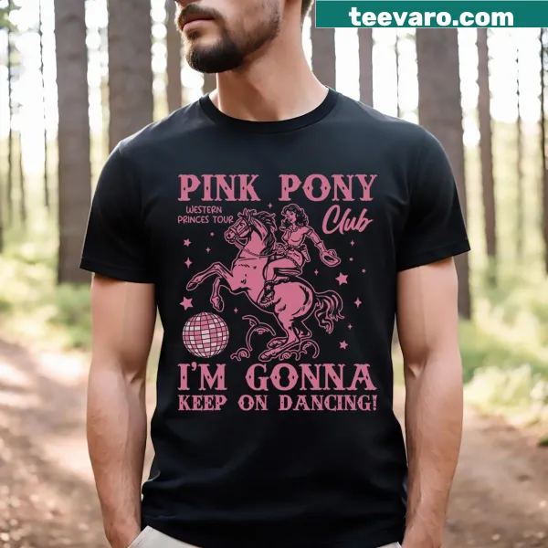 Playful girl and pony design on a T-shirt