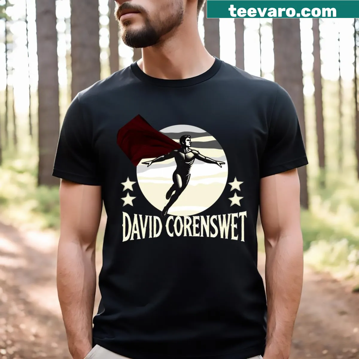 Graphic print saying 'Ready In Hollywood' on a T-shirt. — on a men's t-shirt