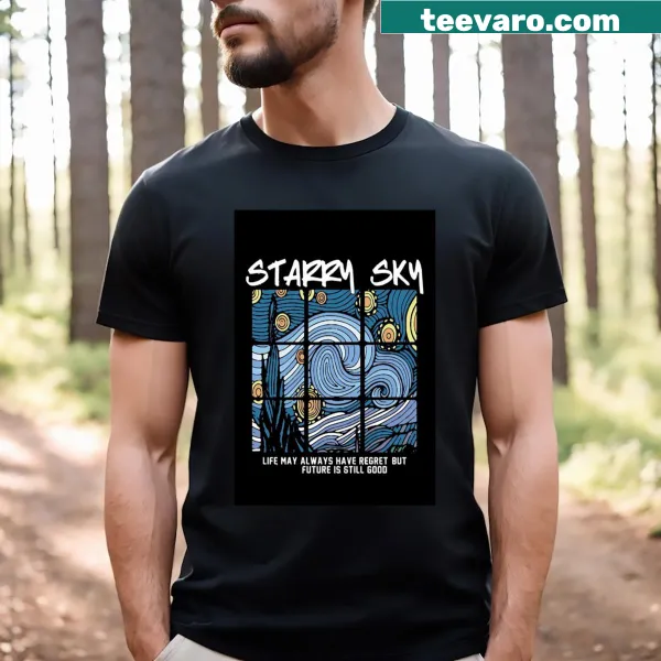 Abstract typography design on a T-shirt