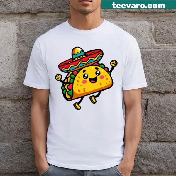Fun t-shirt celebrating tacos with a playful graphic.