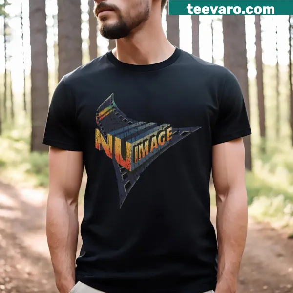 Minimalist Nu Image Films 1992 graphic on a casual t-shirt