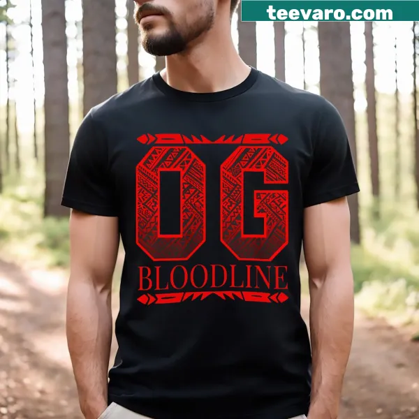 Wrestling fan T-shirt with playful Og Bloodline graphic