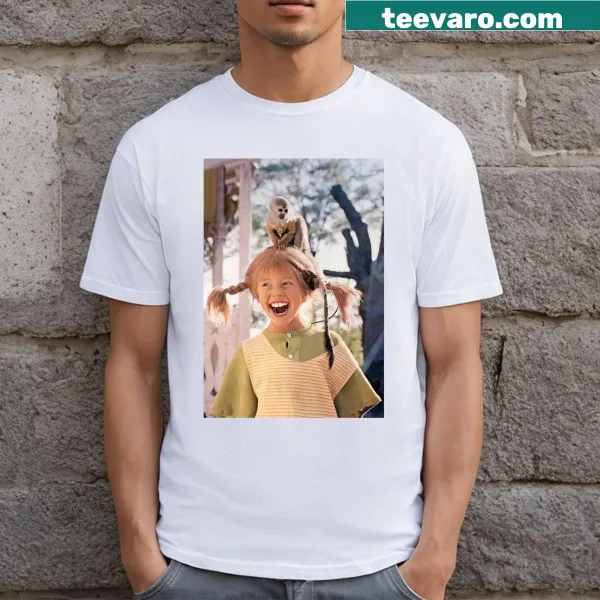 Illustration of Pippi Longstocking on shirt
