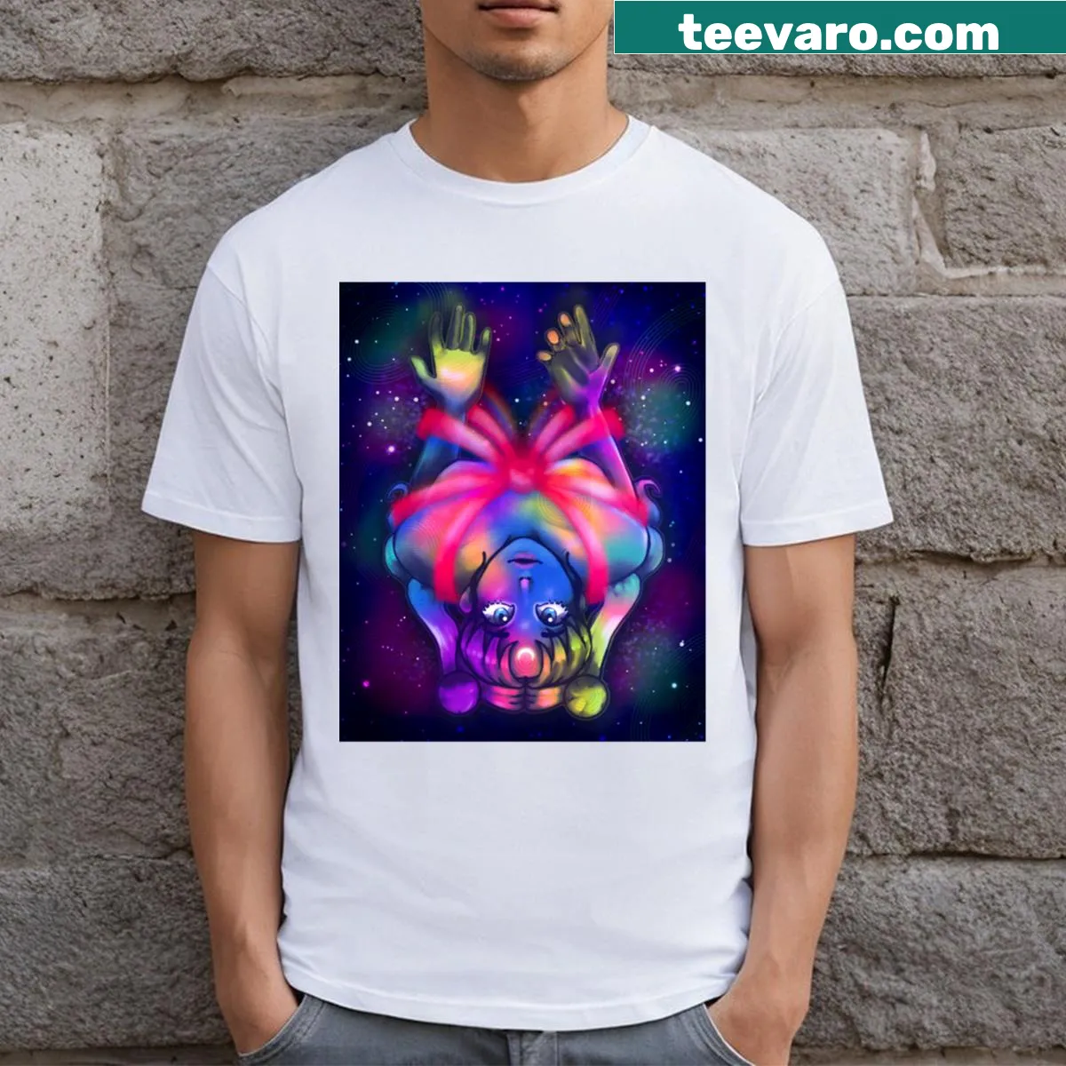 T-shirt featuring Sailor Moon transformation design — on a men's t-shirt
