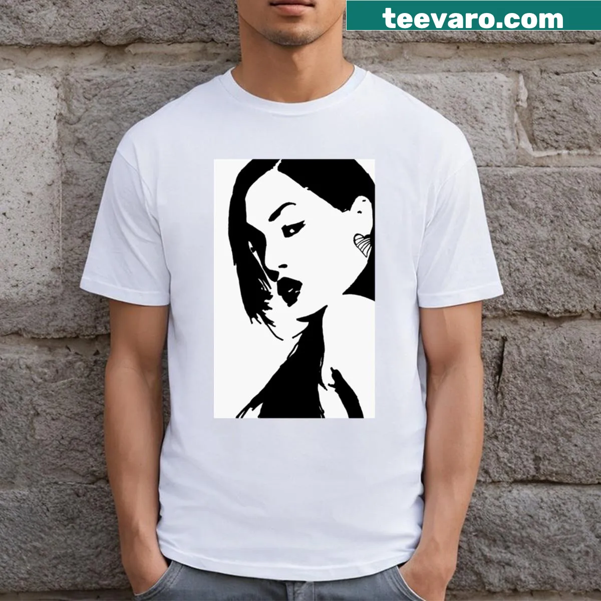 Edgy T-shirt inspired by Sasha Grey's persona — on a men's t-shirt