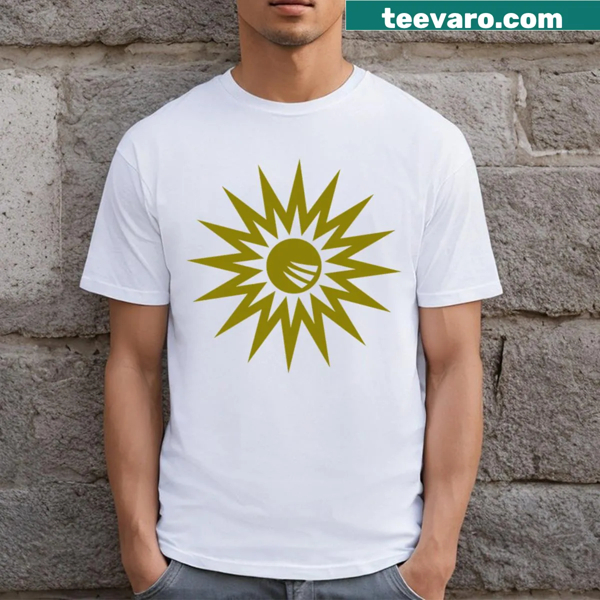 Inspirational abstract typography on The Great Energy T-shirt — on a men's t-shirt