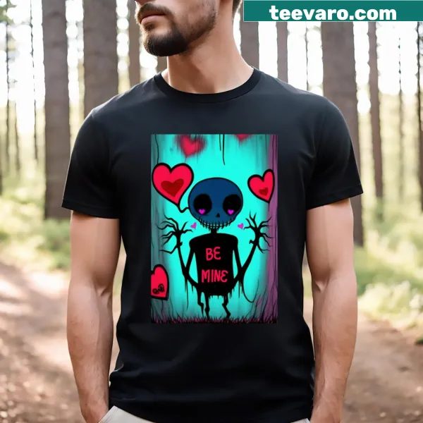 Abstract love-themed graphic on a t-shirt for Valentine's Day