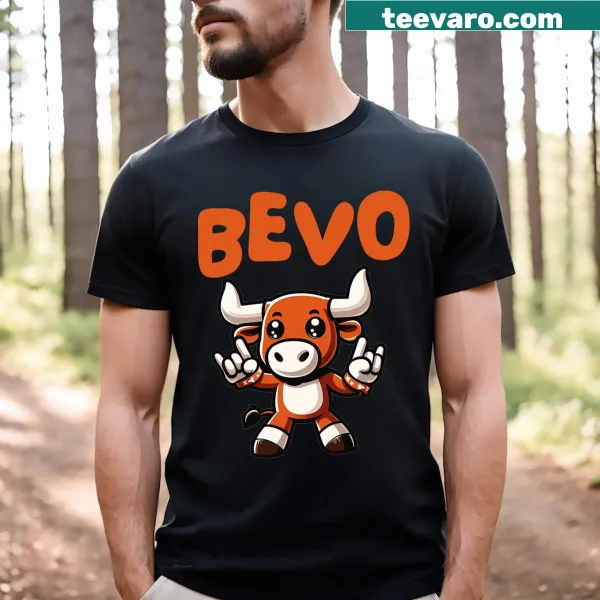 Cartoon Bevo Longhorn Bull t-shirt for toddlers