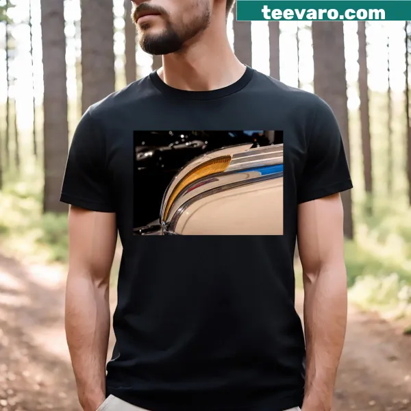 Illustrated Darrin Hood Ornament design on a casual t-shirt