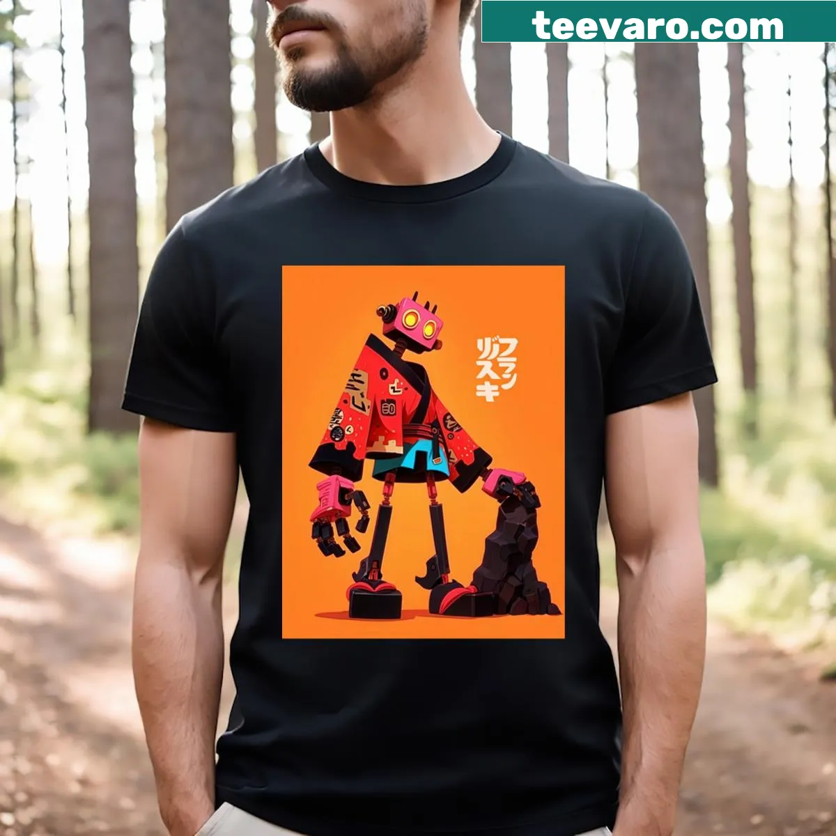 Minimalist T-shirt with musical notation and symbols representing D Minor — on a men's t-shirt