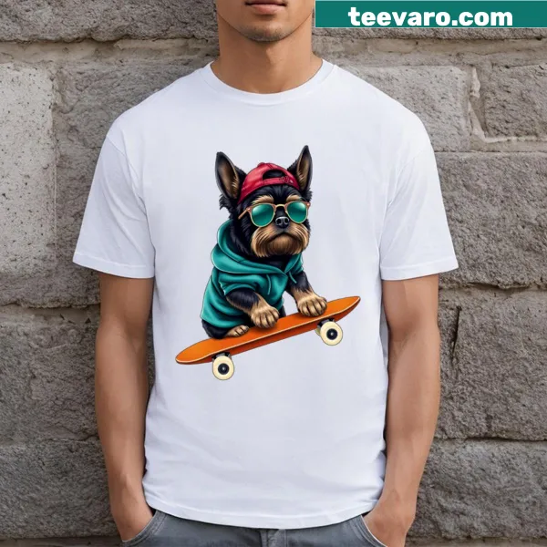 Illustration of a skater puppy celebrating dog ownership