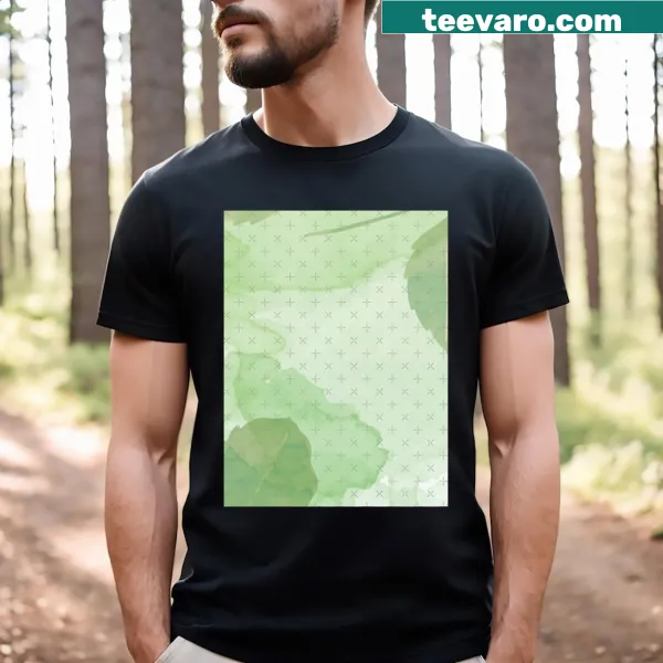 Black T-shirt featuring bold grunge-style typography