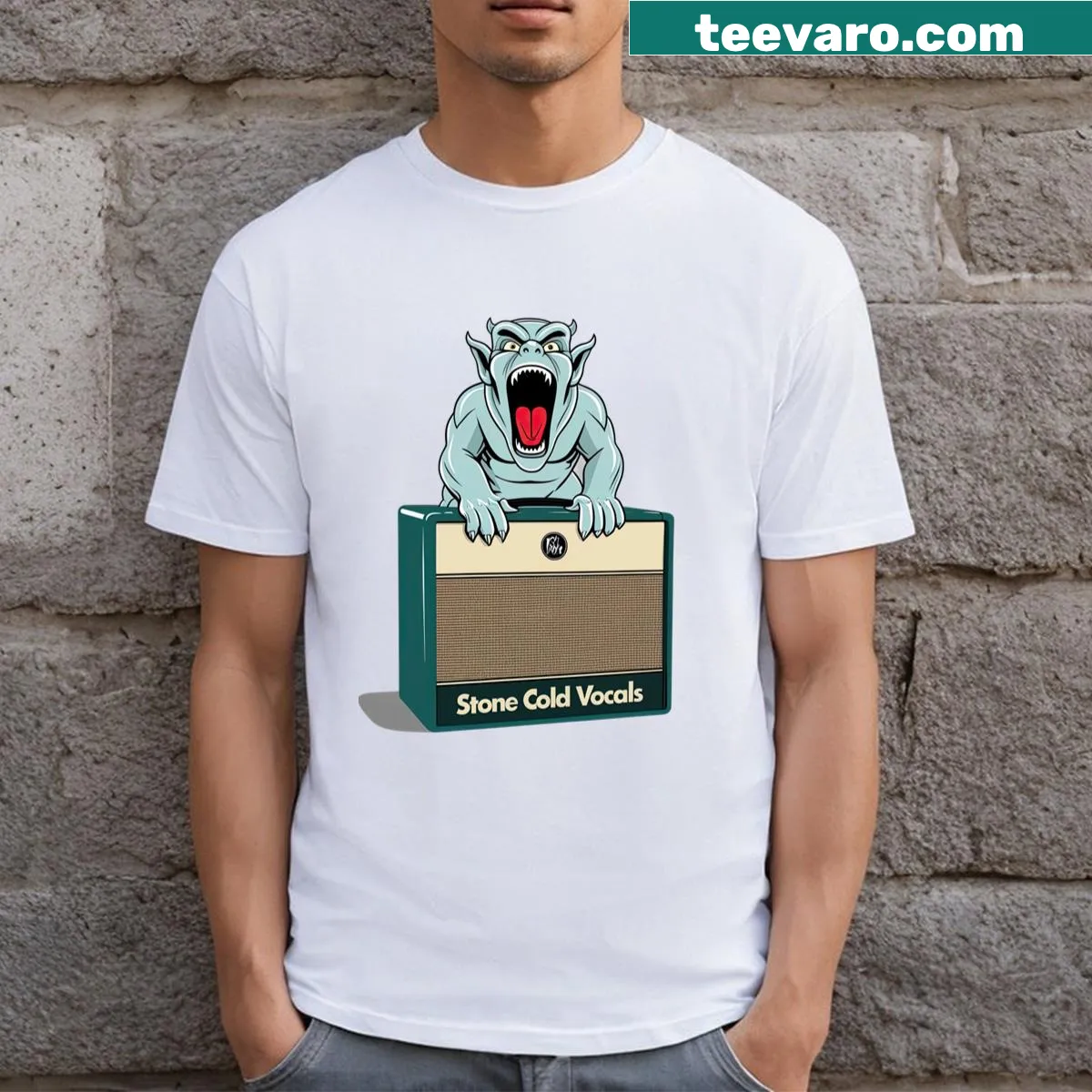 T-shirt with striking heavy metal music-inspired designs — on a men's t-shirt