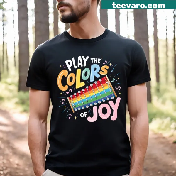 T-shirt featuring a xylophone design for music and art lovers