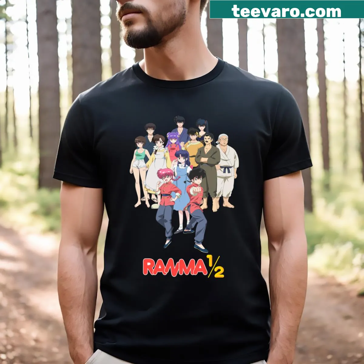 Ranma 1/2 inspired graphic t-shirt — on a men's t-shirt