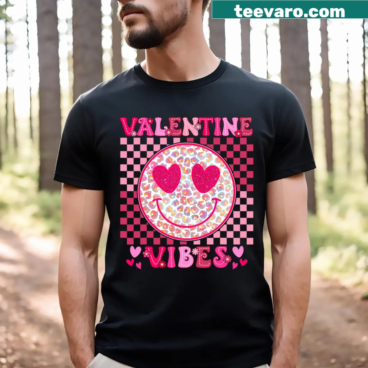 Retro heart graphic on a playful kids t-shirt for Valentine’s Day — on a men's t-shirt