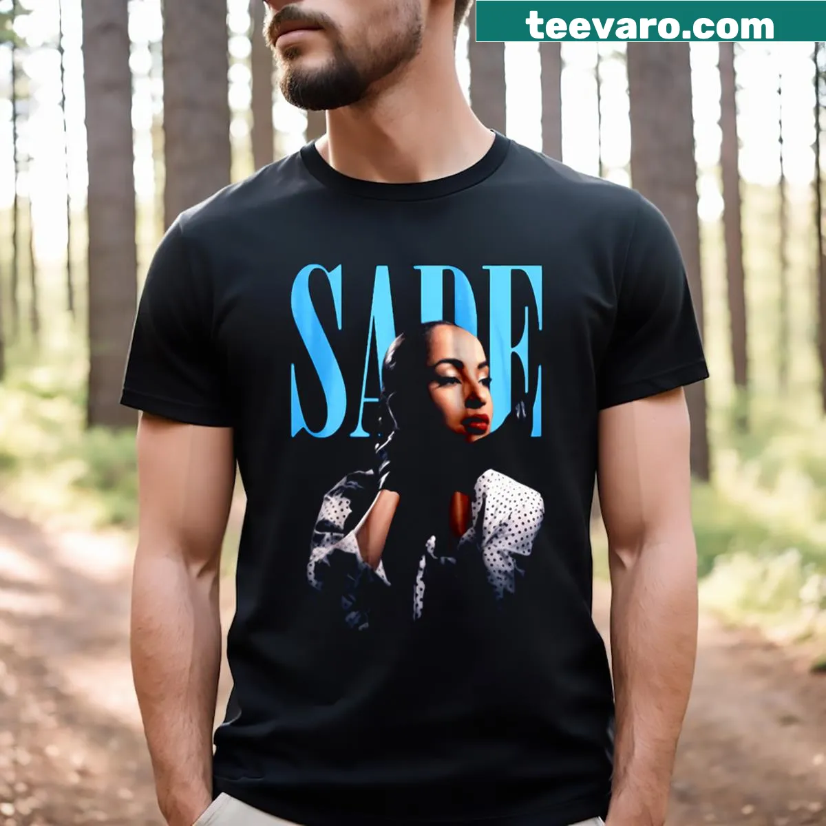 Vintage concert t-shirt featuring Sade's Diamond Singer — on a men's t-shirt