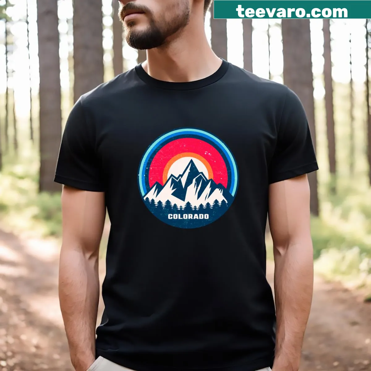 Aspen Snowmass t-shirt celebrating winter sports and skiing — on a men's t-shirt