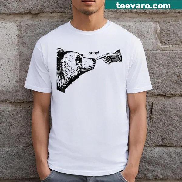 Cute cartoon bear graphic on a children's t-shirt