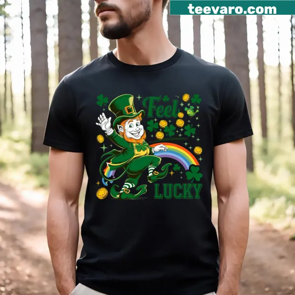 Cheerful leprechaun t-shirt for St. Patrick's Day with a playful design