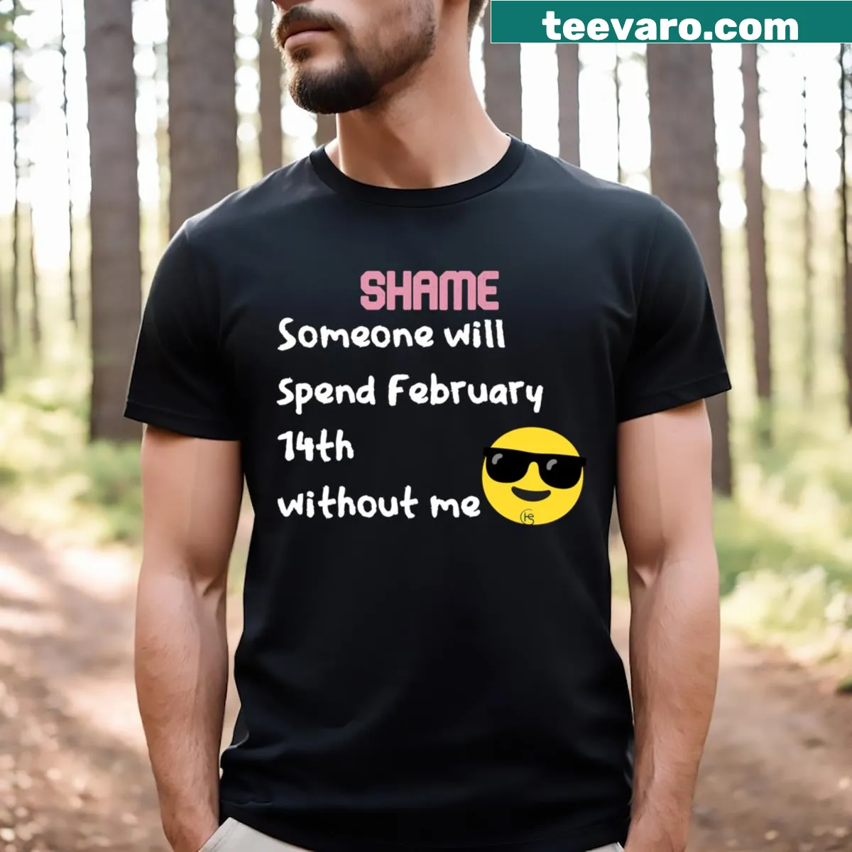 Funny Valentine's Day t-shirt with playful Cupid-themed text — on a men's t-shirt