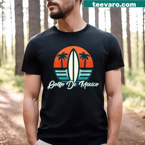 Vintage surf shirt featuring Golfo De Mexico design for beach lovers