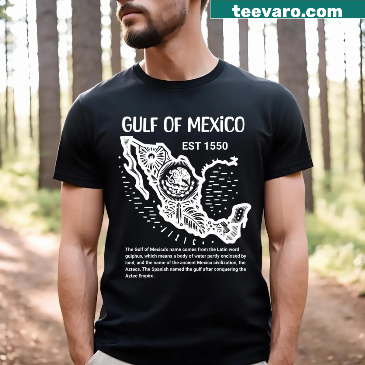 Illustrated cat lover shirt featuring beach palms and summer vacation theme — on a men's t-shirt