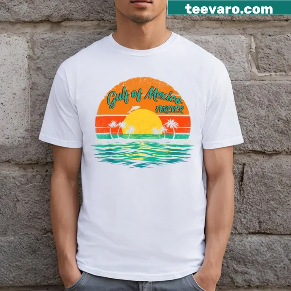 Beach palms graphic T-shirt inspired by Gulf of Mexico vacations