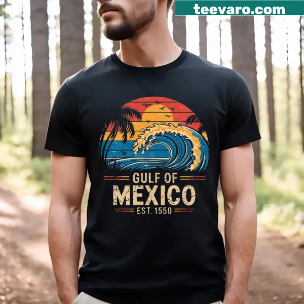 Retro T-shirt commemorating the Gulf of Mexico established in 1550