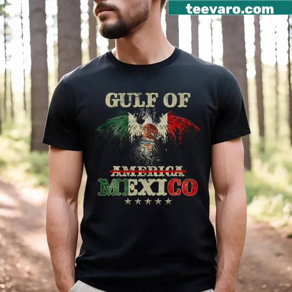 T-shirt combining Mexican flag design with Gulf of Mexico tribute
