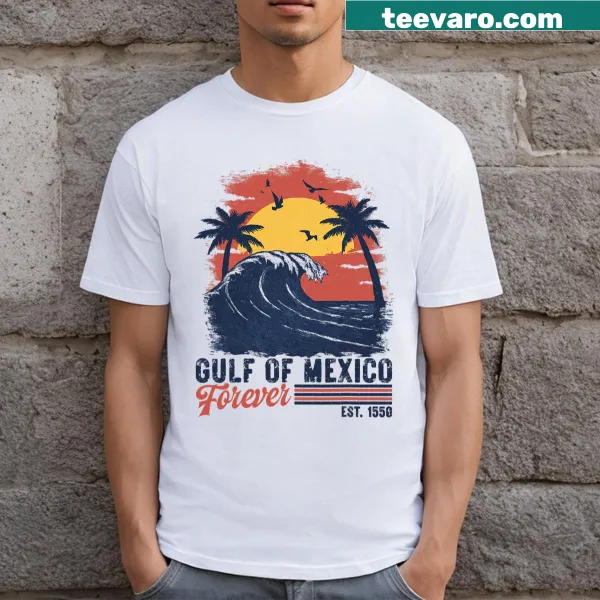 Retro T-shirt featuring beach wave graphic and sunset design