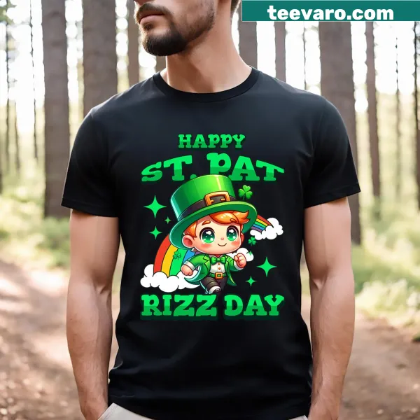 Playful St. Patrick's Day t-shirt featuring humorous text and leprechaun motifs.