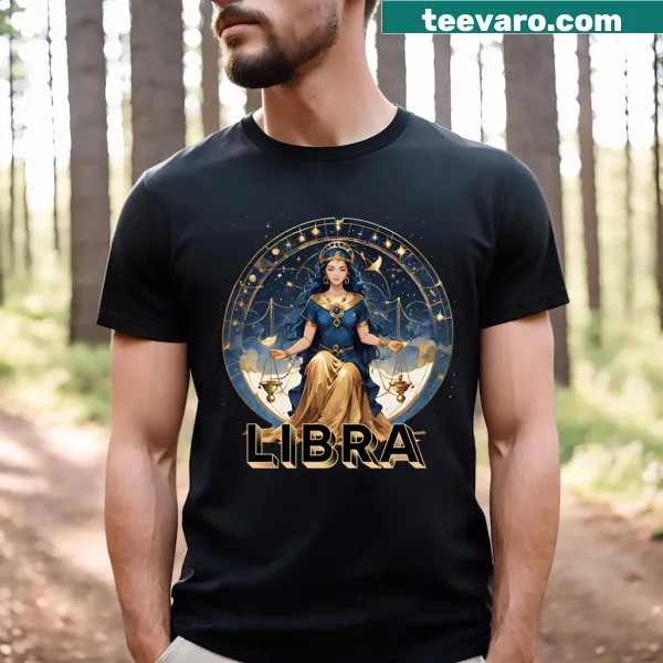 Libra constellation graphic T-shirt