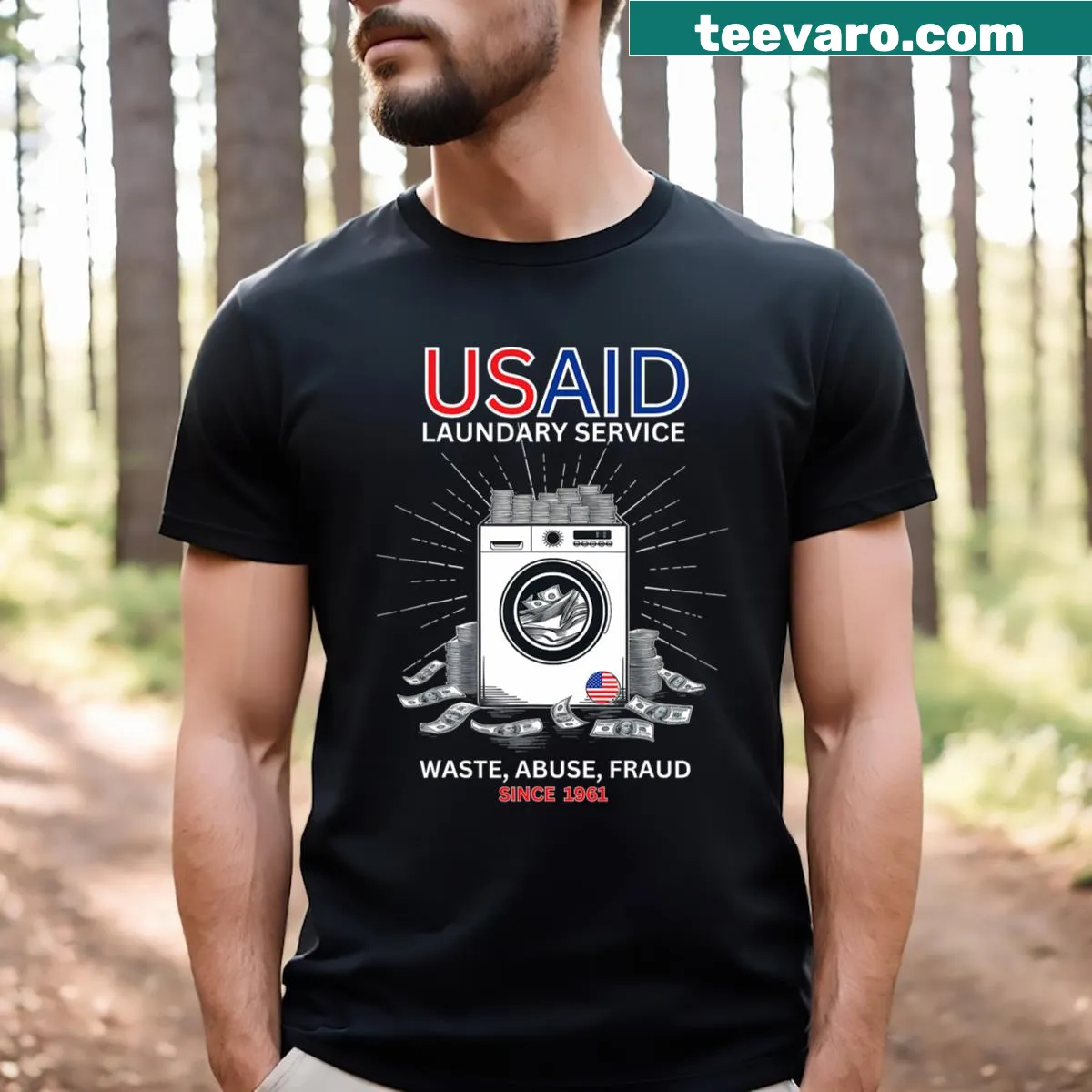 Vintage t-shirt featuring Doge meme and funny waste abuse text — on a men's t-shirt
