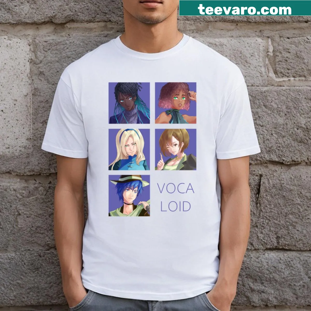Bold typography t-shirt with 'V1 Generation' text — on a men's t-shirt