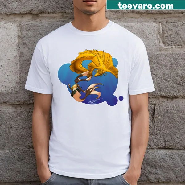 Playful T-shirt featuring the phrase 'What If They Were Mermaids?' with whimsical illustrations