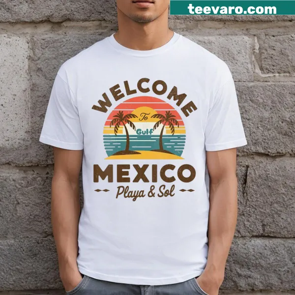 Ocean-inspired t-shirt with 'Gulf Of Mexico Forever' text