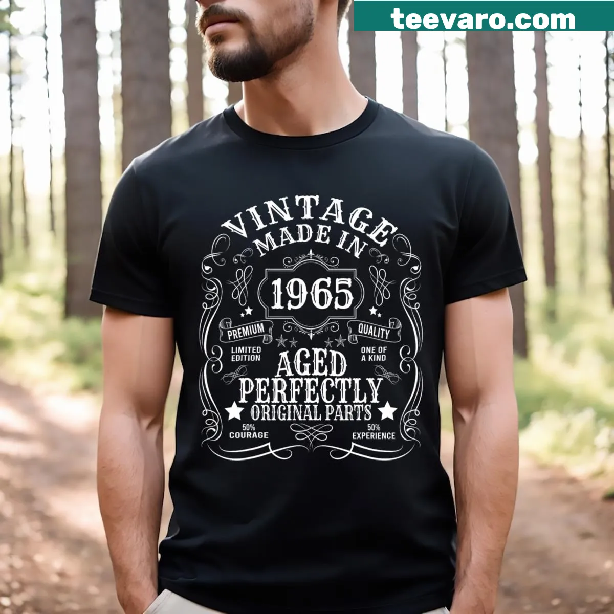 Funny 60th birthday T-shirt for men and women — on a men's t-shirt