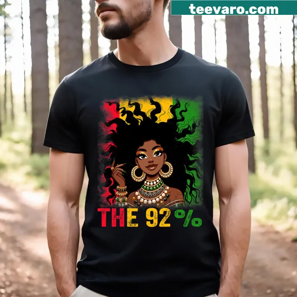 Vintage distressed t-shirt with bold '92 Percent 92 Strong' text