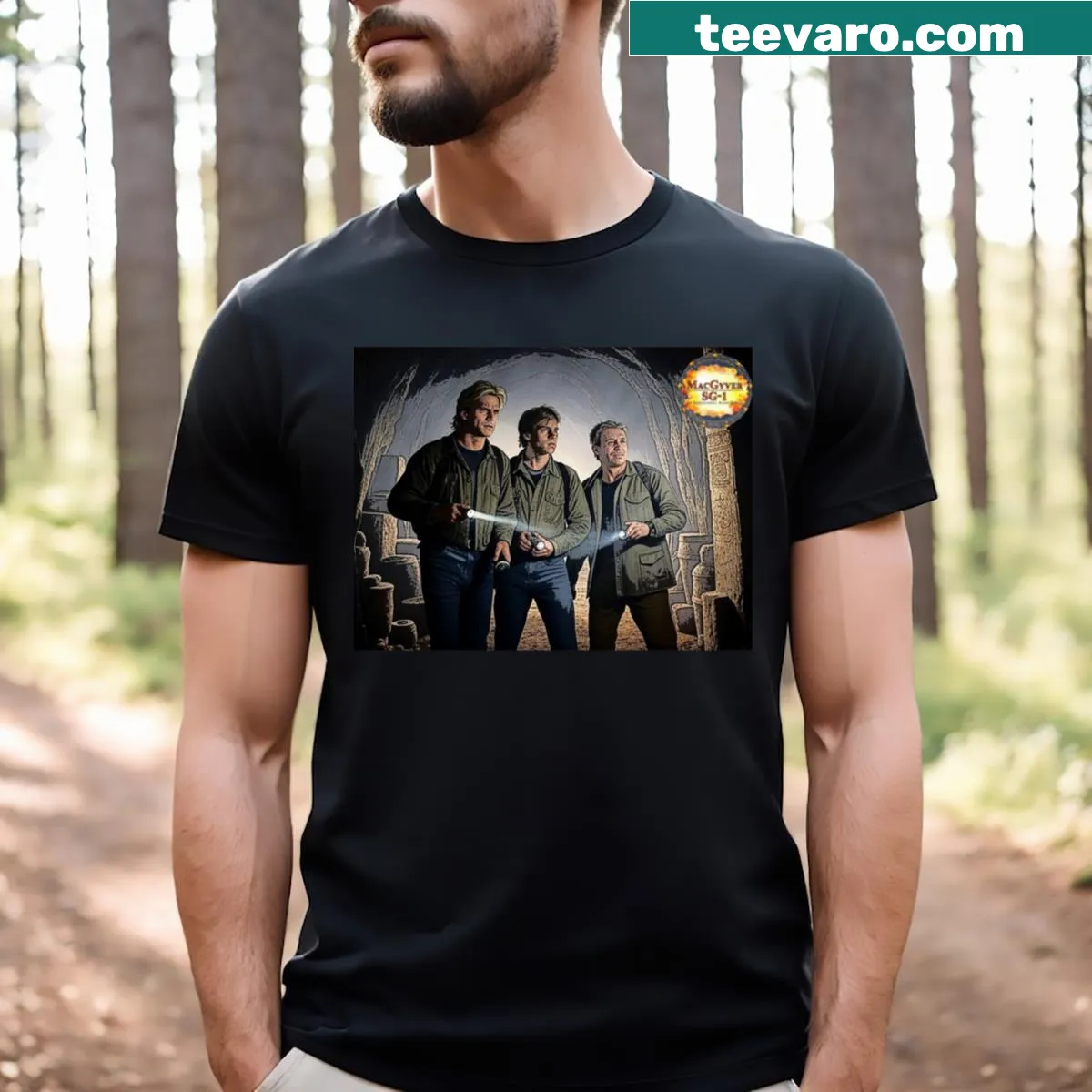 Adventure-themed T-shirt for boys encouraging exploration — on a men's t-shirt