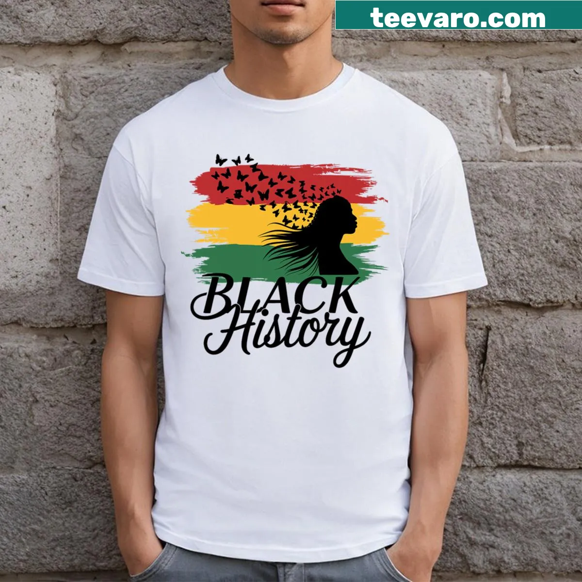 Graphic empowering African American girls for Black History Month on a T-shirt — on a men's t-shirt
