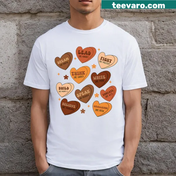 Illustrative T-shirt honoring educated leaders in Black history