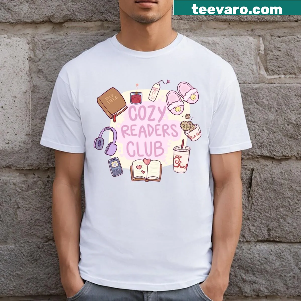 Hand-drawn graphic T-shirt for readers with Christian themes — on a men's t-shirt