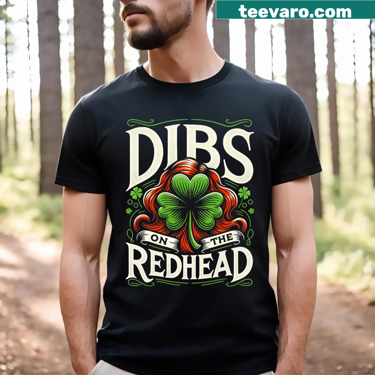 Funny St. Patrick's Day drinking t-shirt with playful text — on a men's t-shirt